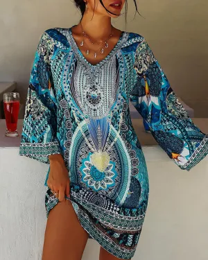 Amber - Mini Dress - Bohemian - Light Formal Style - Ideal for Summer