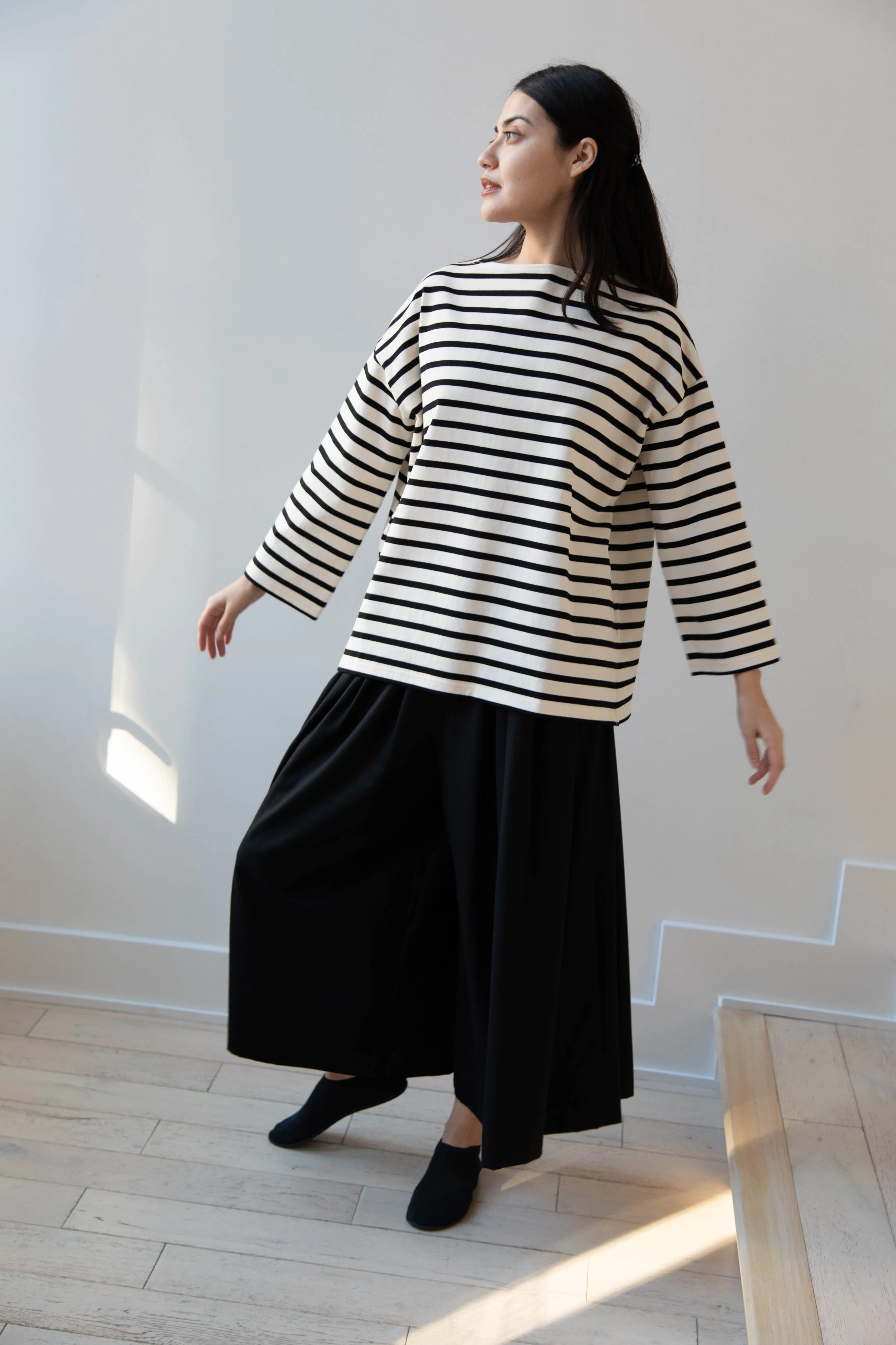 Laboratory | Derabe Striped Pullover in Black