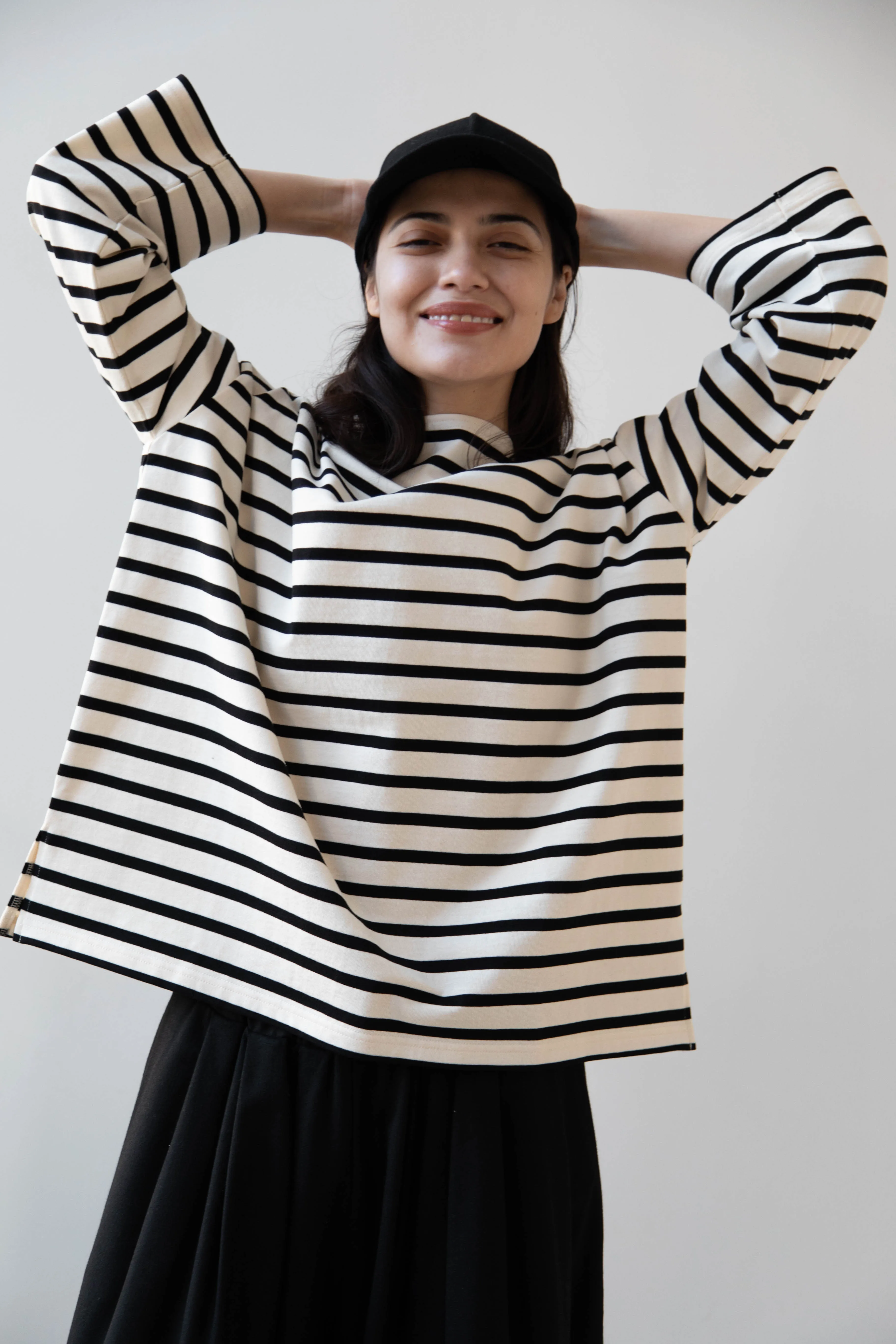 Laboratory | Derabe Striped Pullover in Black