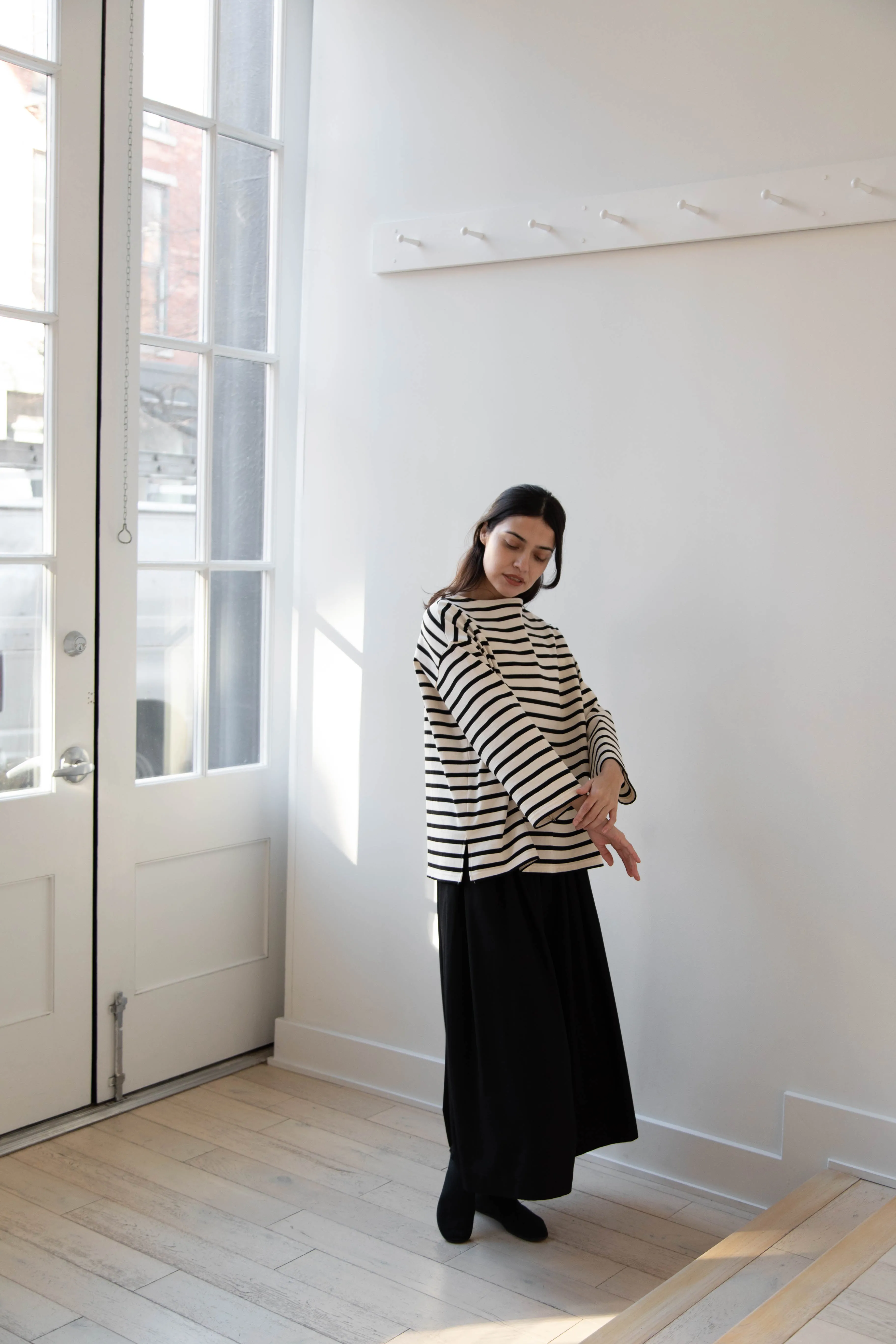 Laboratory | Derabe Striped Pullover in Black