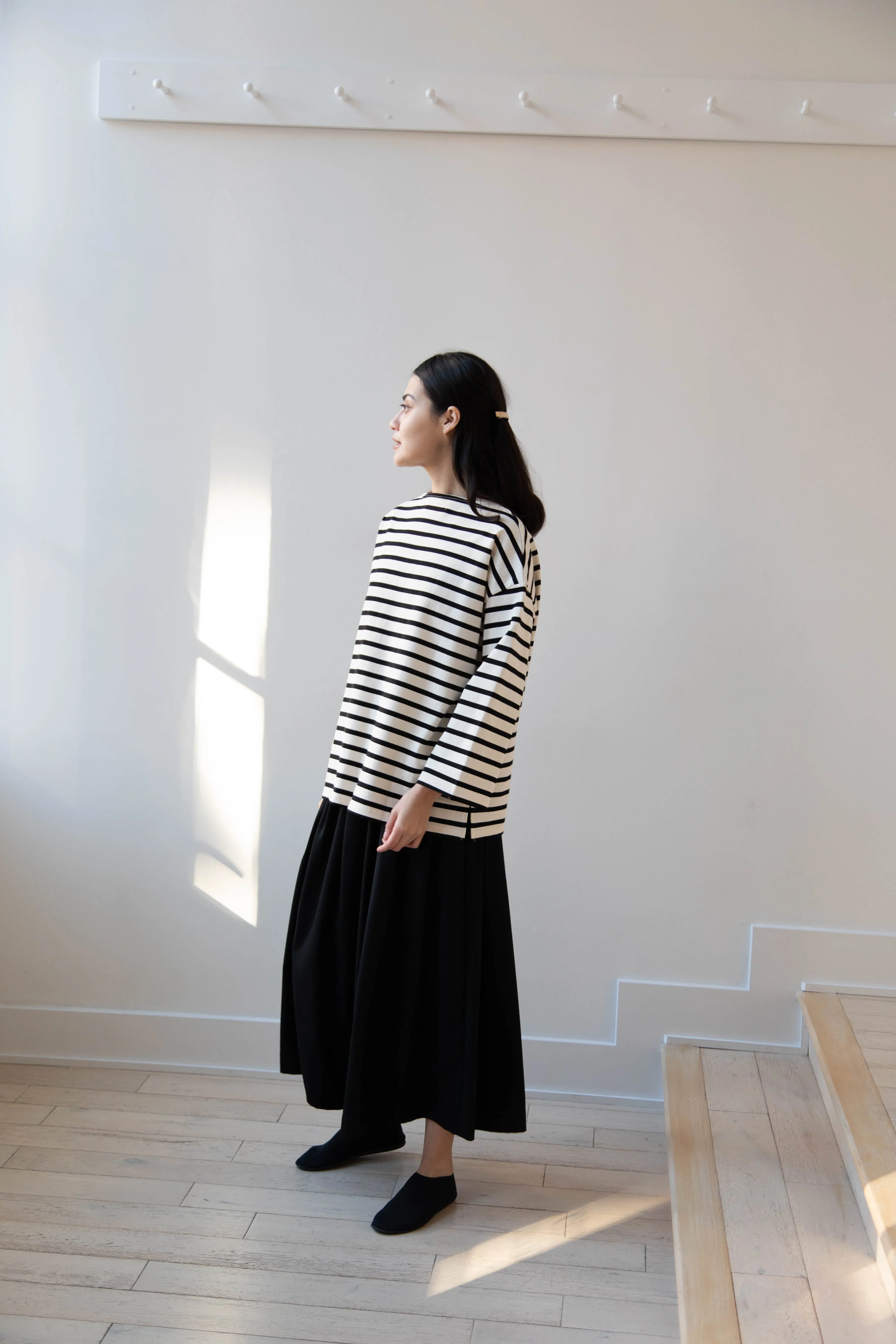 Laboratory | Derabe Striped Pullover in Black