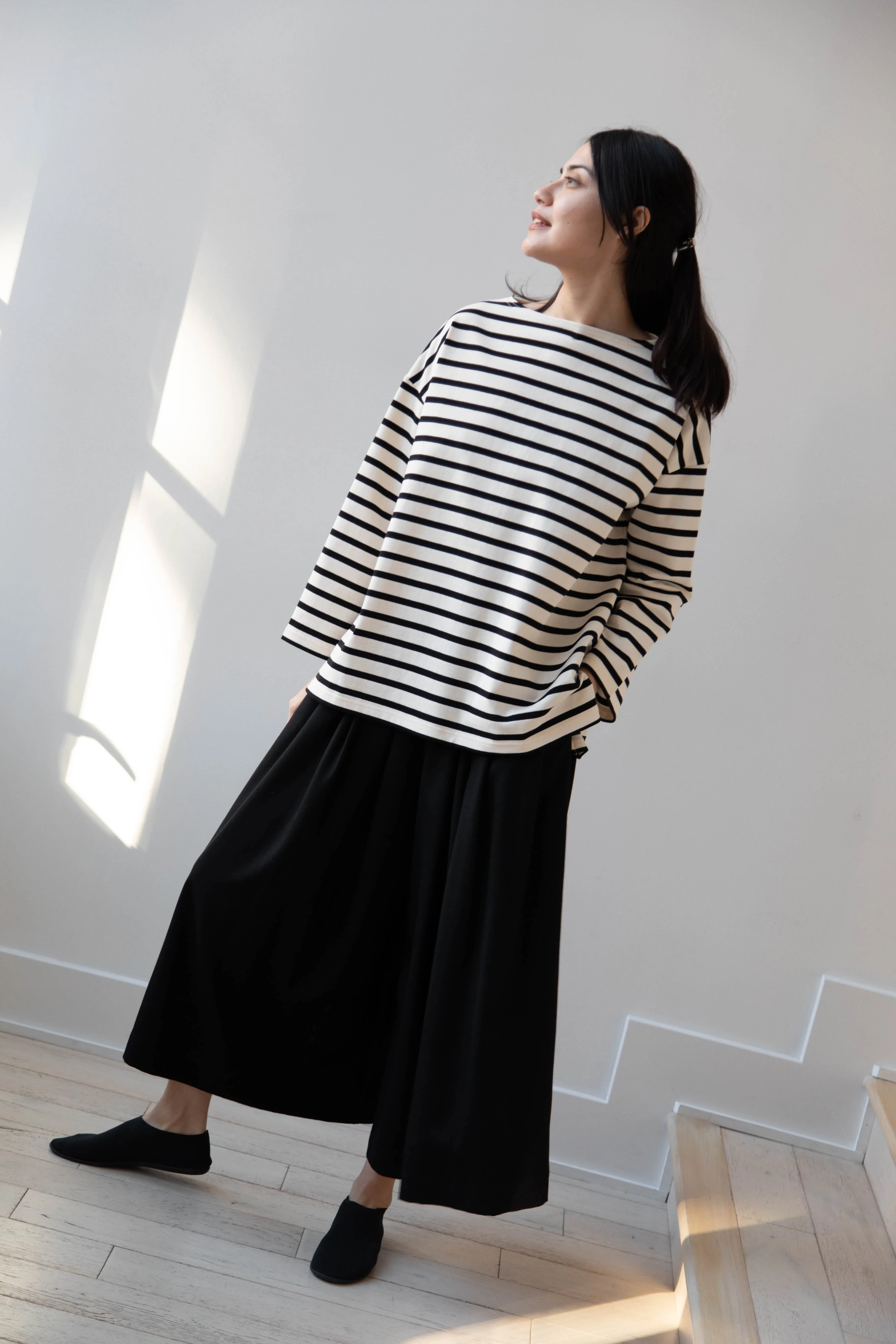 Laboratory | Derabe Striped Pullover in Black